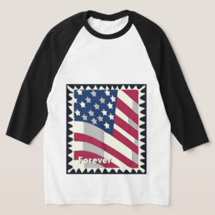 T-SHIRT ÉTATS-UNIS D'AMÉRIQUE DRAPEAU FOREVER STAMP