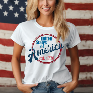 T-shirt États-Unis d'Amérique Est. Patriotique 1776