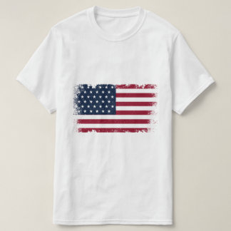 T-shirt États-Unis d'Amérique Grunge Vector Flag