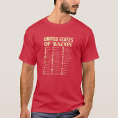 T-shirt États-Unis de Bacon - Funny Tee (Devant)