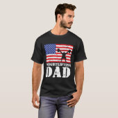 T-shirt États-Unis Distressed Drapeau Américain Poids Papa (Devant entier)