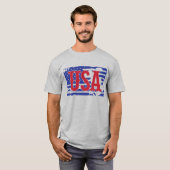 T-shirt États-Unis & Drapeau (Devant entier)
