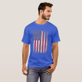 T-shirt États-Unis Drapeau 4 Juillet Américain Rouge Blanc (Devant entier)