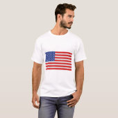 T-shirt États-Unis - Drapeau américain aux dimensions corr (Devant entier)
