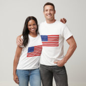 T-shirt États-Unis - Drapeau américain aux dimensions corr (Unisexe)