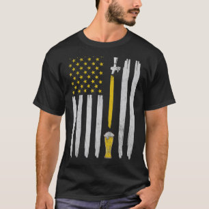 T-shirt États-Unis Drapeau américain Retro Beer Craft Brew