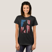 T-shirt États-Unis Drapeau American Pride Sasquatch Yeti C (Devant entier)