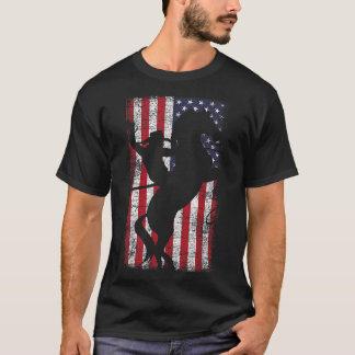 T-shirt États-Unis Drapeau American Pride Texas Equestrie