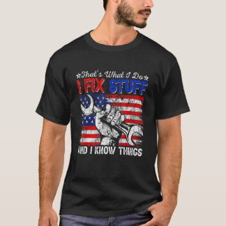 T-shirt États-Unis Drapeau C'est ce que je fais Je répare