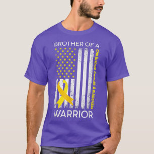 T-shirt États-Unis Drapeau Frère D'Un Guerrier Cancer De L