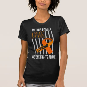T-shirt États-Unis Drapeau Orange Ribbon Produits Leucémie