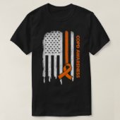 T-shirt États-Unis Drapeau Orange Ribbon Sensibilisation à (Design devant)