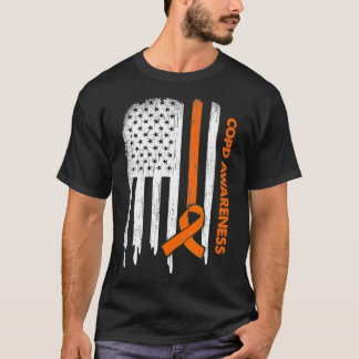 T-shirt États-Unis Drapeau Orange Ribbon Sensibilisation à