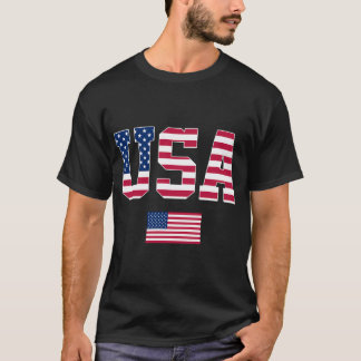 T-shirt États-Unis Drapeau Patriotique 4 juillet Amérique