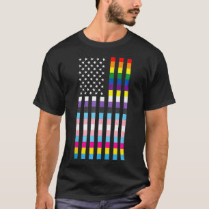 T-shirt États-Unis Drapeau Patriotique Trans non binaire P