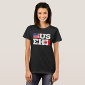 T-shirt États-Unis EH Canada Amérique Drapeau Feuille d'ér (Devant entier)