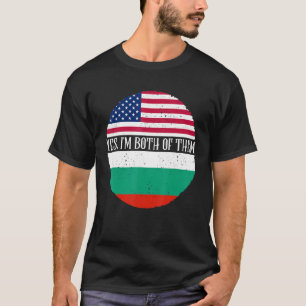 T-shirt États-Unis et Bulgarie Drapeaux Vintages Oui Je su
