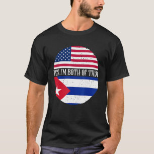 T-shirt Etats-Unis et Cuba Drapeaux Vintages Oui Je suis l
