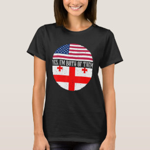 T-shirt Etats-Unis et Géorgie drapeaux Vintages Oui Je sui
