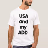 T-shirt États-Unis et mon TDA (Devant)