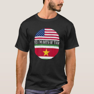 T-shirt États-Unis et Suriname drapeaux Vintages Oui Je su