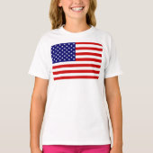 T-shirt États-Unis Flag Girls cn (Devant)