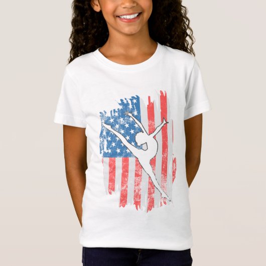 T-Shirt Etats-Unis Gymnastique détendue American Flag Team (Devant)