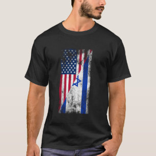 T-shirt États-Unis Israël drapeaux États-Unis d'Amérique I