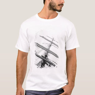 T-shirt États-Unis, Massachusetts, Boston. Mâts de grand v