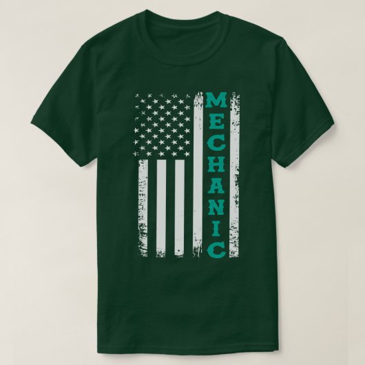 T-shirt États-Unis Mécanique (Design devant)