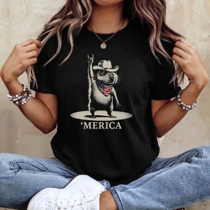 T-shirt États-Unis 'Merica Capybara 4 juillet drôle patrio