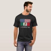 T-shirt États-Unis Mexique Mexicain Américain Drapeau Doub (Devant entier)