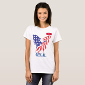 T-shirt "États-Unis" Monogramme (Devant entier)