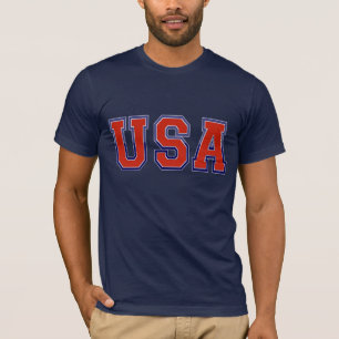 T-shirt États-Unis patriotiques en rouge blanc et bleu