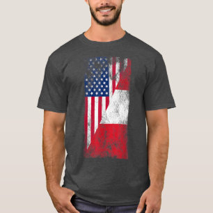 T-shirt États-Unis Pérou DrapeauxÉtats-Unis d'Amérique, Pé