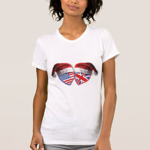 T-shirt États-Unis-Royaume-Uni-Père Noël-Casquette
