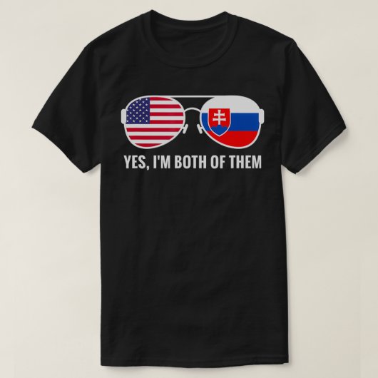 T-shirt États-Unis Slovaquie Drapeau Lunettes de soleil pa (Design devant)
