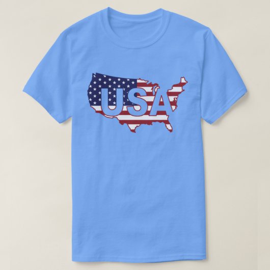 T-shirt États-Unis T Chemise Femmes Hommes Enfants Drapeau (Design devant)