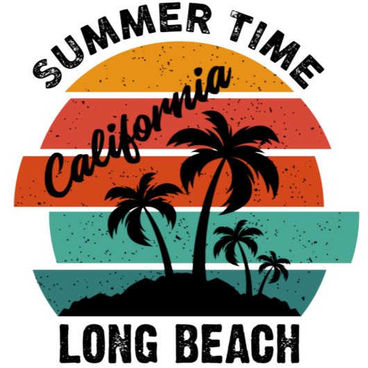 T-shirt Été Californie Long Beach