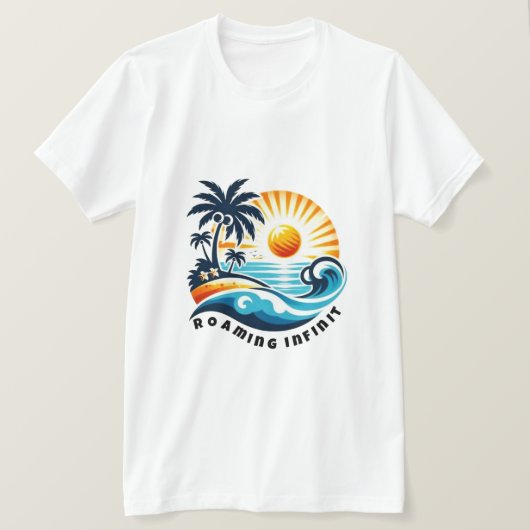 T-shirt Été Chic | Graphique Vacances Soleil (Design devant)
