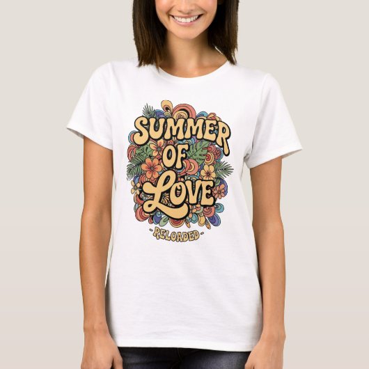 T-shirt Été d'amour déchargé Floral Tee (Devant)