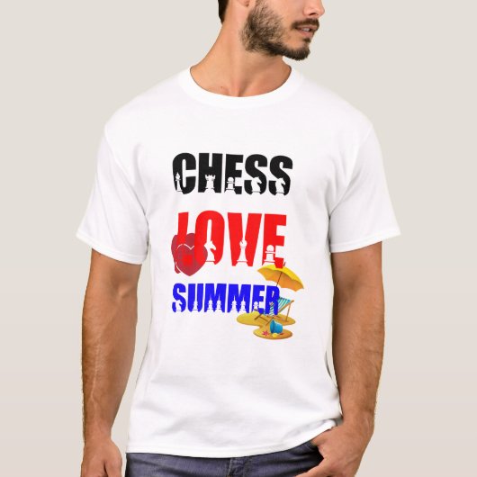 T-shirt Été d'amour des échecs (Devant)
