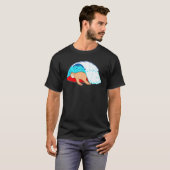 T-shirt Été de la vague de Surf Sloth (Devant entier)