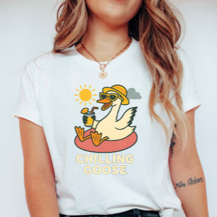 T-shirt Été d'oie de refroidissement; Fête de plage pour f