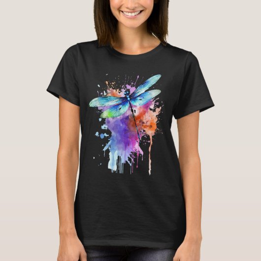 T-shirt Été Dragonfly Funny mignon animal Graphique (Devant)