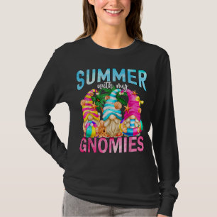 T-shirt Été Drôle Avec Mes Gnomies Mignonne Garden Family