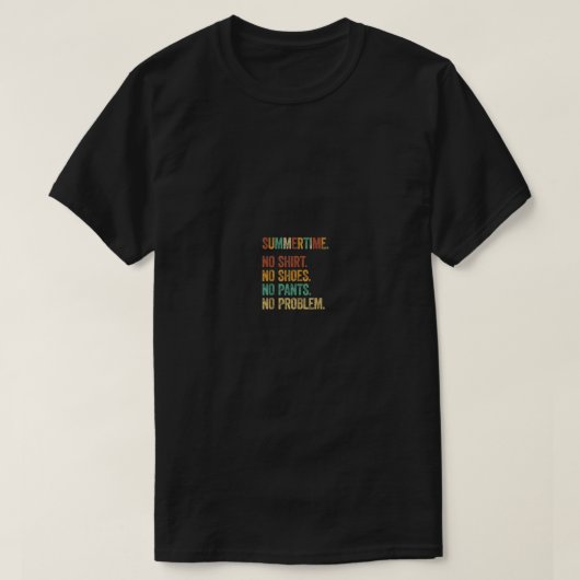 T-shirt Été Drôle Été Pas De Chaussures Pas De Problème (Design devant)