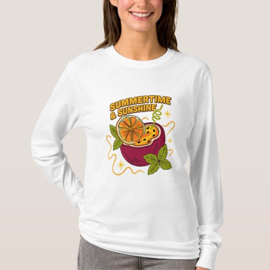 T-shirt Été et soleil - Vibes tropicales (Devant)