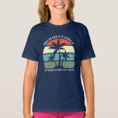 T-shirt Été Famille Vacances Coucher De Soleil Palm Tree C (Devant)