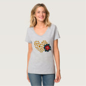 T-shirt Été Femme Daisy Flower Heart (Devant entier)